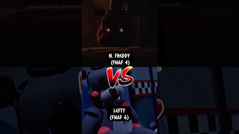Nightmare Freddy 🆚 Lefty | #who is #stronger #fnaf