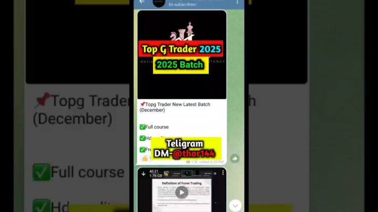 🚀🤩TopG Traders New Batch 2025 Course Leak | Get Instant Access😱@Topgtraders05 #topgtraders#forex