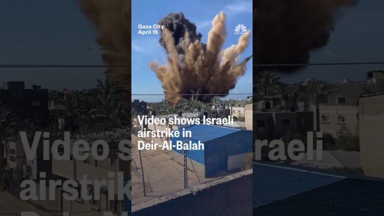 Video shows Israeli airstrike in Deir-Al-Balah