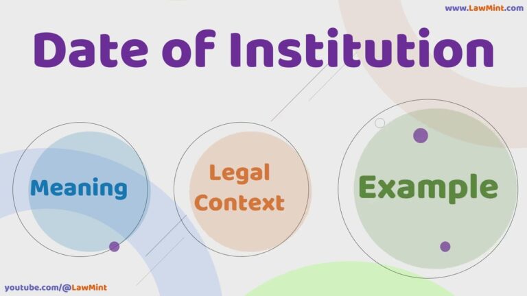 Date of Institution Meaning Legal Context & Example Legal Terms Simplified @LawMint