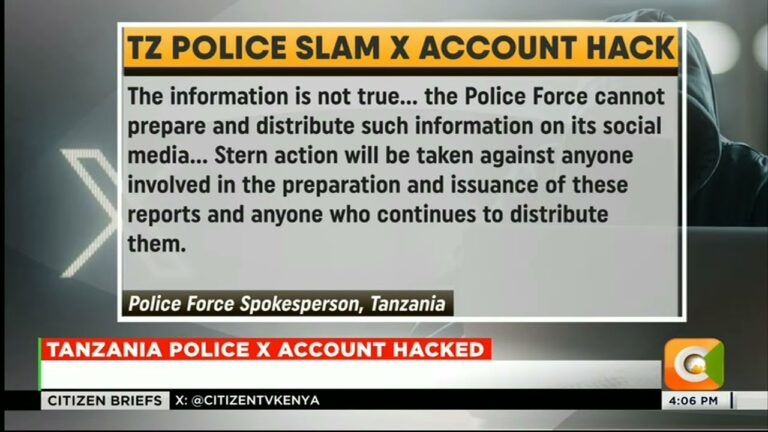 Tanzania police X account hacked