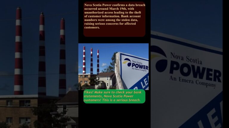 🚨 Nova Scotia Power HACKED! 🚨 Bank data STOLEN! 💸