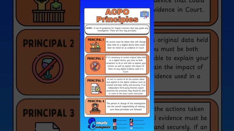 ACPO Principles: 4 Pillars of Digital Evidence Integrity #computerforensics  #computersciencedegree