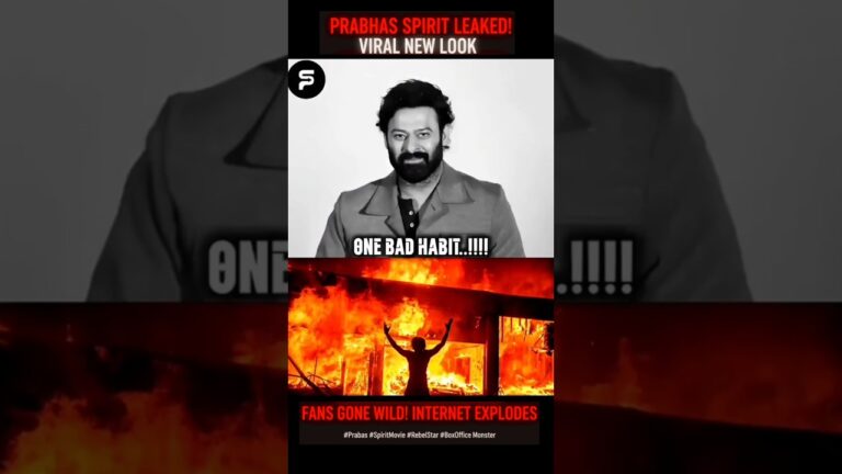 PRABHAS SPIRIT Look LEAKED #prabhas #salaar #bahubali2 #kalki2898ad #spirit #movie #ytshorts #shorts
