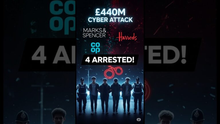 🚨 £440M cyberattack : UK police arrest four suspects in cyberattack on M&S, Co‑op & Harrods.
