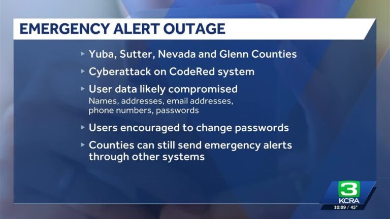 Northern California counties warn of CodeRED cyberattack, data leak