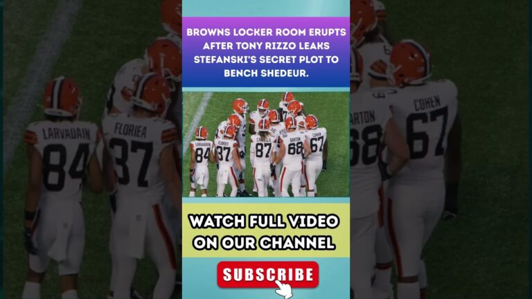 Browns Locker Room ERUPTS After Tony Rizzo Leaks Stefanski’s SECRET Plot To Bench Shedeur2