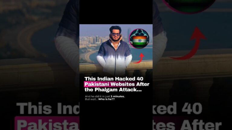 This Indian hacked 40 Pakistani websites after the Pahalgam attack..#pahalgam #india #shorts #hacker