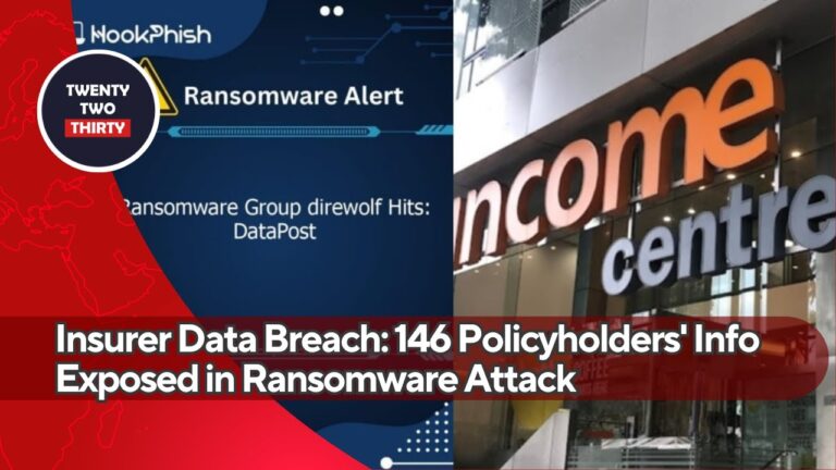 Singapore Insurer Data Breach: 146 Policyholders’ Info Exposed in Ransomware Attack