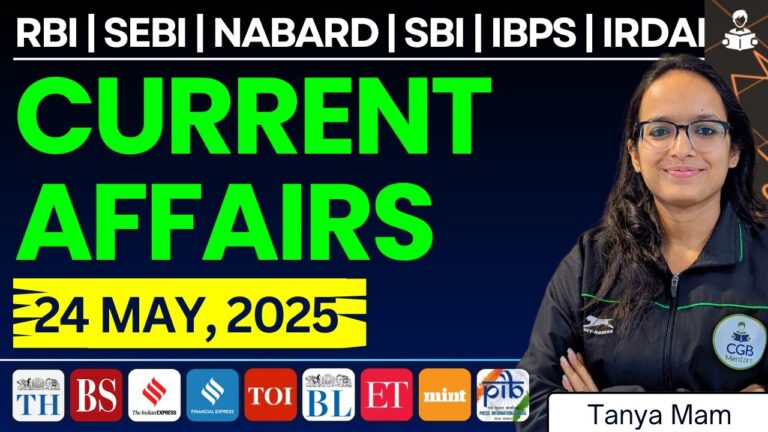 Current Affairs: 24th May | Current Affairs Today |Banking and Finance CA | RBI | NABARD | IRDAI