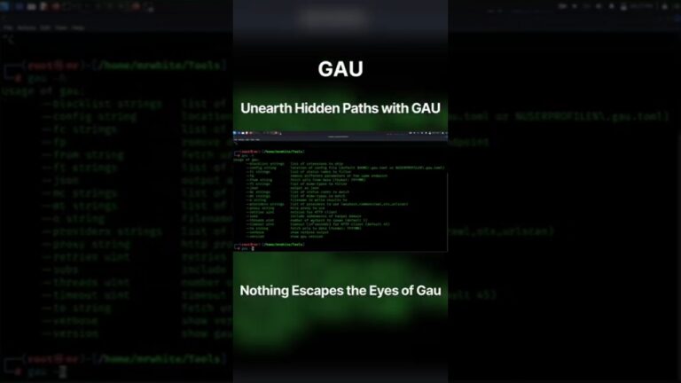 Unearth  Hidden path attack with GAU.    #kalilinux #osint #darkweb #deepweb #hacker #linux