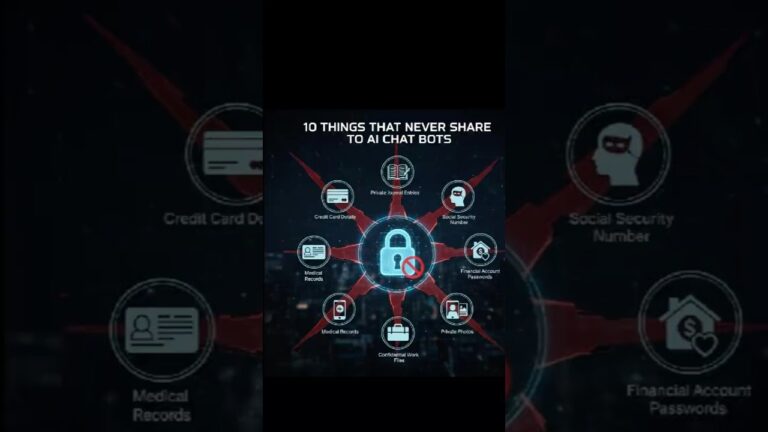 AI Warning: 10 Things You Should NEVER Share with Chatbots | ChatGPT Privacy Tips