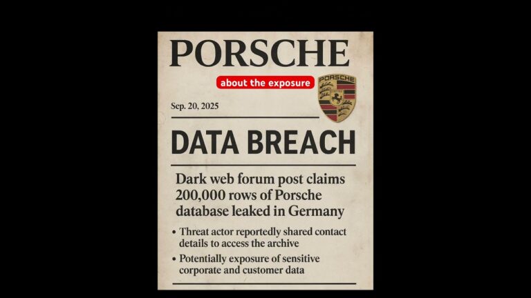 Porsche Data Breach #porsche #cybersecurity #cyberattack #news