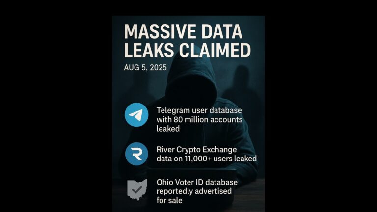 Massive Data Leaks #cybersecurity #telegram #ohio #databreach #cyberattack