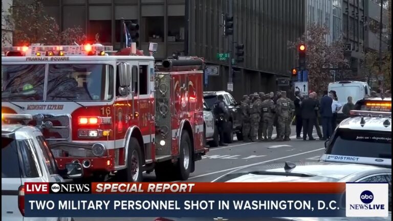 LIVE: 2 uniformed military personnel shot near White House l ABC News Special Report