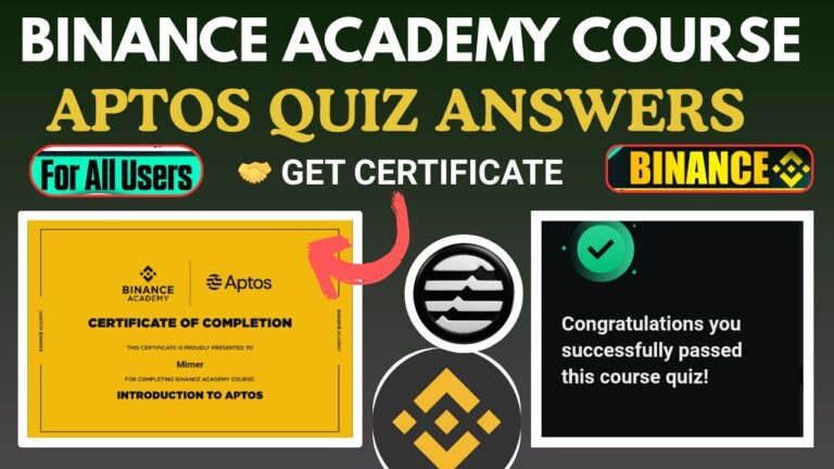 BINANCE ACADEMY APTOS COURSE Guide | Complete Aptos Learning & Get Certificate