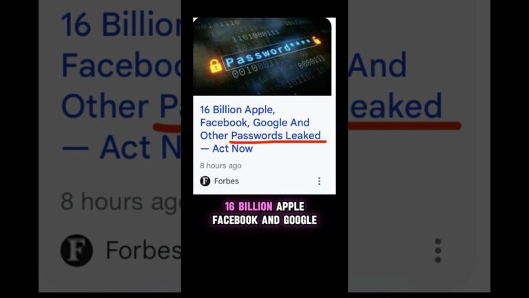 16 billion Apple, Google, META passwords leaked. Change your password now! #apple #databreach