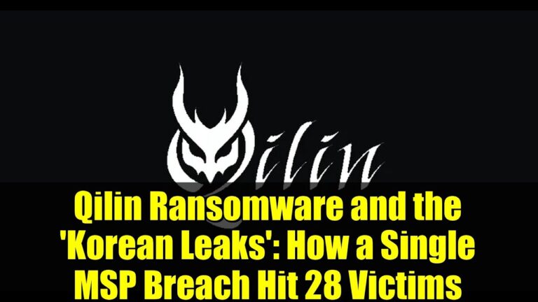 Qilin Ransomware and the ‘Korean Leaks’: How a Single MSP Breach Hit 28 Victims
