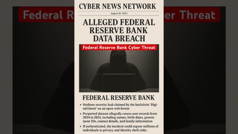 Alleged Federal Reserve Bank Leak #cybersecurity #cyberattack #news #banks #hacker