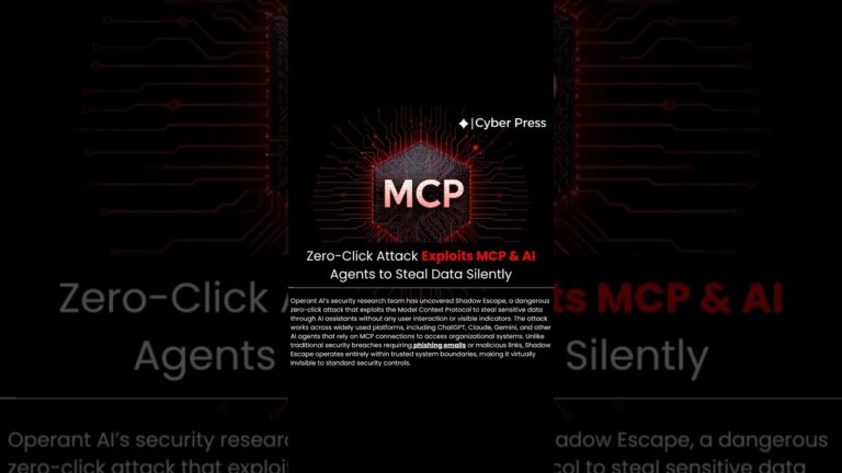 Zero-Click Attack Exploits MCP and Al Agents to Steal Data Silently #cybersecurity #shorts #ai