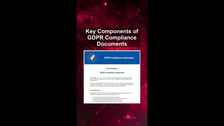 Key Components of GDPR Compliance Documents #ai #artificialintelligence #machinelearning #aiagent