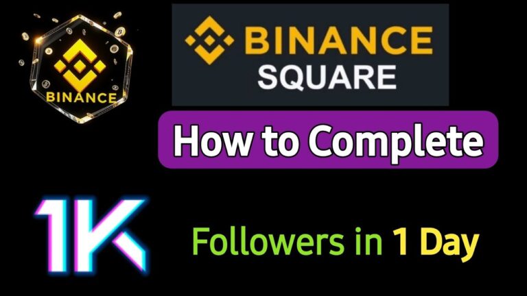Binance Square | How to Complete 1k Follower on Binance Square | Binance Square Earning Trick