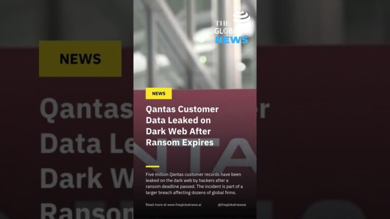 Qantas Customer Data Leaked on Dark Web After Ransom Expires #news #worldnews