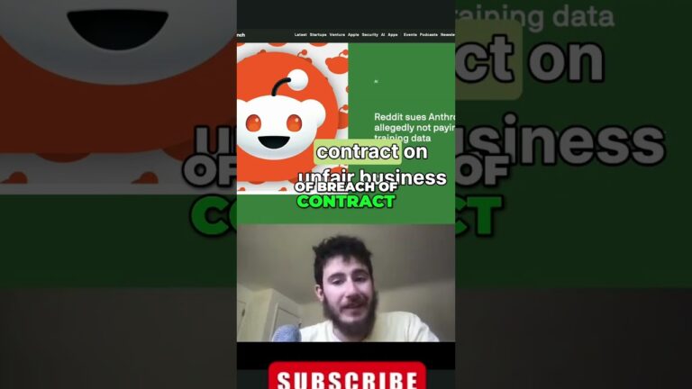 Reddit Sues Anthropic! AI Training Data Theft?