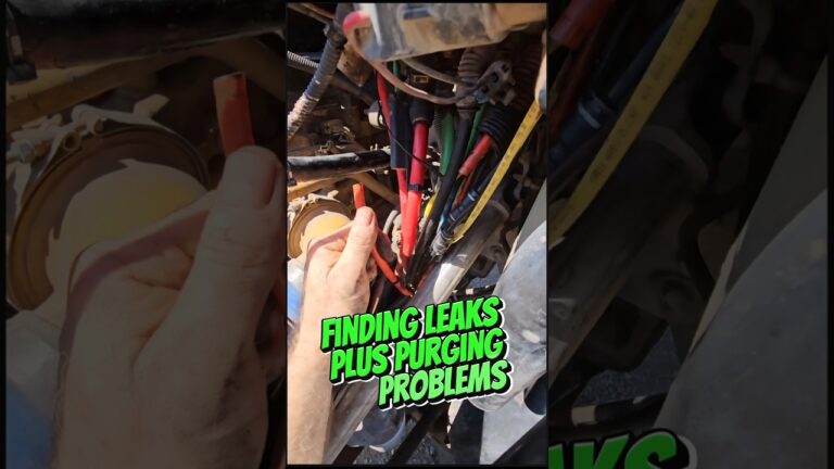 Finding air leaks on a semi truck plus purging problems