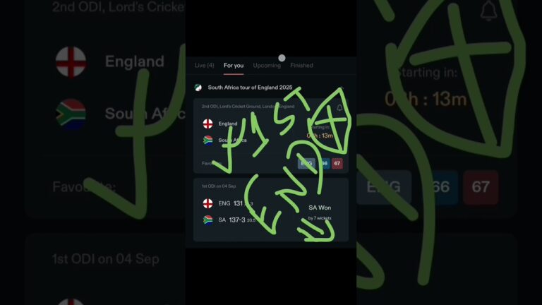 South Africa vs England 2nd ODI match Report fixer 💯