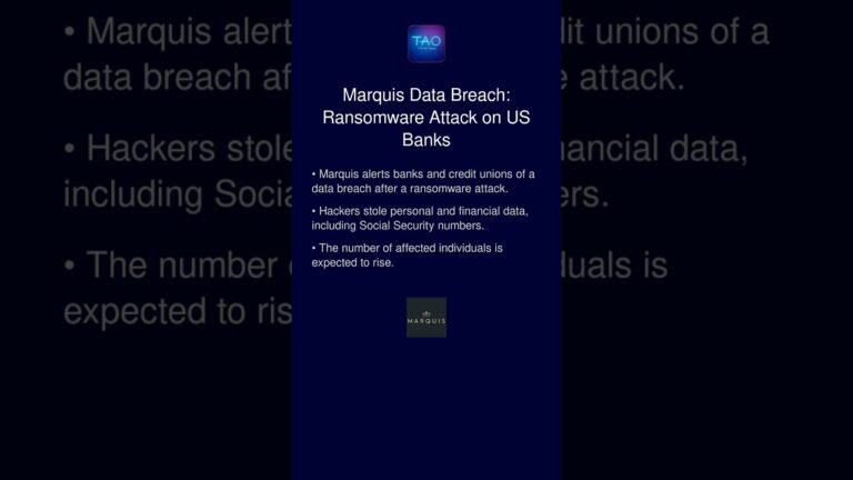 Marquis Data Breach: Ransomware Attack on US Banks