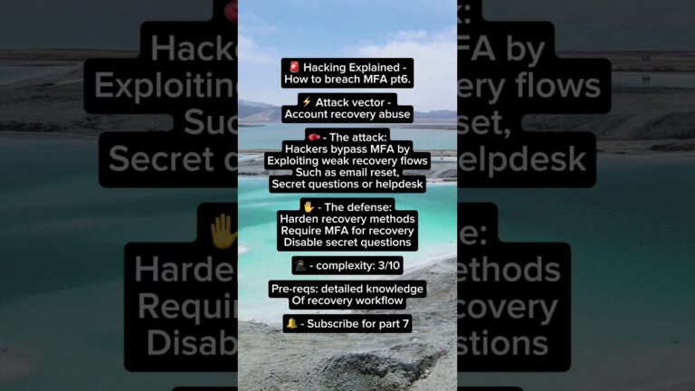 🚨 Hacking explained – How to breach MFA part 6 #cybersecurity #hacker #hack #hacks