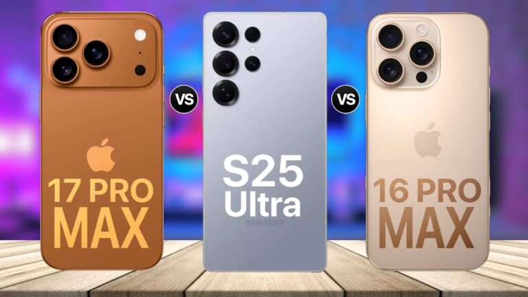 iPhone 17 Pro Max VS Galaxy S25 Ultra VS iPhone 16 Pro Max